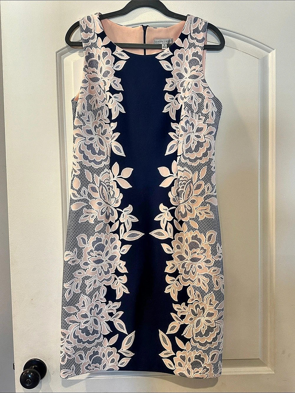 Sandra Darren Floral Lace Mini Dress Size 10 Like New